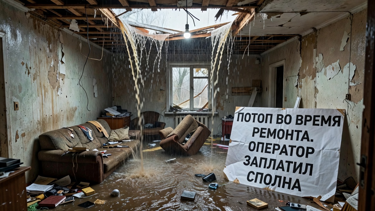 Потоп во время ремонта. Оператор заплатил сполна